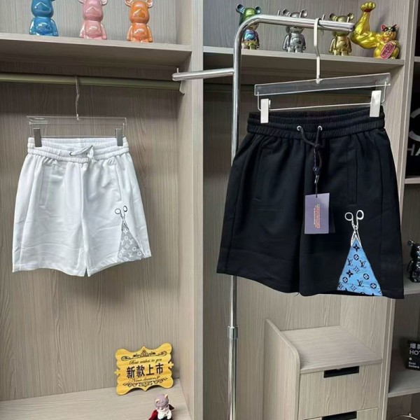 ハイブランド LV ルイヴィトンハーフパンツ メンズ スウェット ビーチパンツ ショーツ ゆったり ショートパンツ 短パン 柔らか肌触り ウエストゴム 調整紐 スポーツ アウトドア 夏用 M-5XL