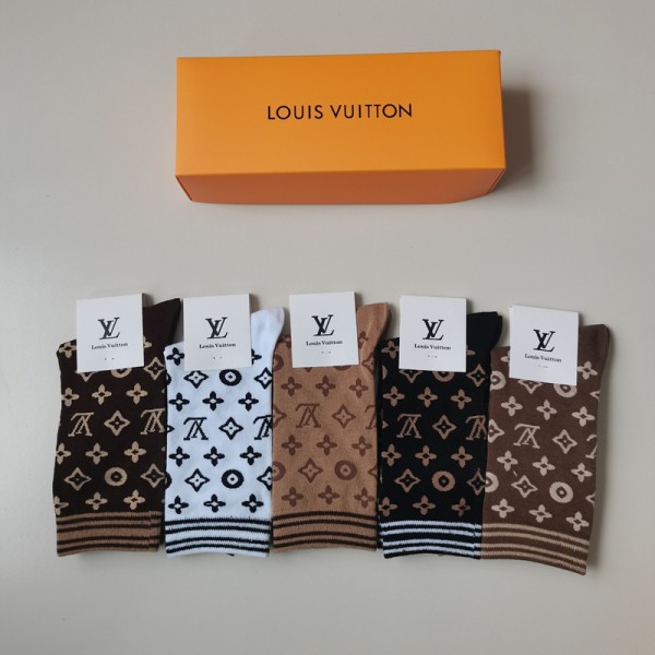 Lv ルイヴィトンハイブランド ソックス 綿製コットン 靴下 メンズ 通気性浅口ソックス 女の子好き 韓国上質な コットン ソックス くつした