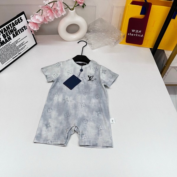ルイヴィトンベビー服 女の子 LVブランド赤ちゃん服 ロンパース カバーオール 新生児服 ベビー肌着 オーバーオール 外出着 夏服 パジャマ 寝間着 73¬100cm