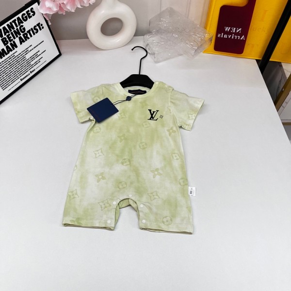 ルイヴィトンベビー服 女の子 LVブランド赤ちゃん服 ロンパース カバーオール 新生児服 ベビー肌着 オーバーオール 外出着 夏服 パジャマ 寝間着 73¬100cm