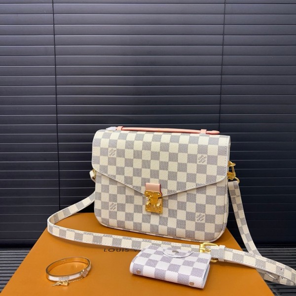 Lv ルイヴィトンブランドショルダーバッグカードポーチ ブレスレット3点セット 女性ブランドハンドバッグブランド手提げカバン大容量レディースメンズバッグブランドカジュアル