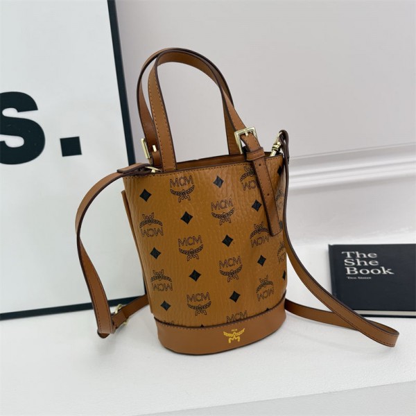 Mcm エムシーエムハイブランドバケットバッグ肩掛けバッグブランドハンドバッグブランド手提げカバン大容量ブランドミニトートバッグ鞄