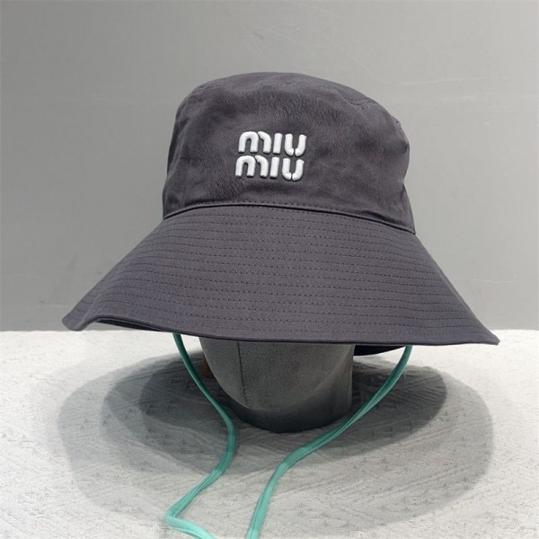 ミュウミュウ MiuMiuブランドバケットハット 大きめ 大きい 小顔効果 紫外線カット サマー帽子 UVカット アウトドア サファリハット バケハ 春 夏 秋 シンプル つば広 おしゃれ メンズ レディース 男女 韓国 あご紐 綺麗