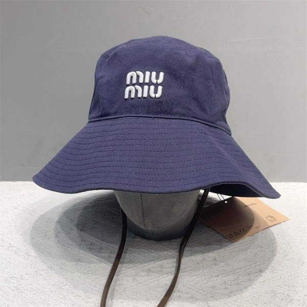 ミュウミュウ MiuMiuブランドバケットハット 大きめ 大きい 小顔効果 紫外線カット サマー帽子 UVカット アウトドア サファリハット バケハ 春 夏 秋 シンプル つば広 おしゃれ メンズ レディース 男女 韓国 あご紐 綺麗