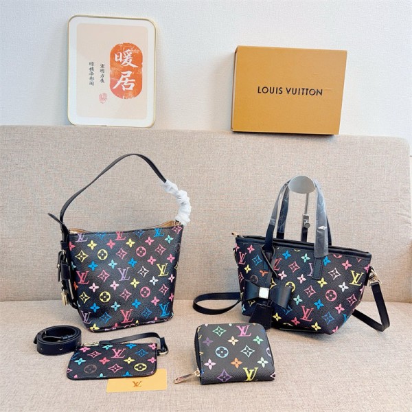 Lv ルイヴィトンブランドハンドバッグ斜め掛けカバン ハイブランド財布 3点セットブランド手持ちバッグ鞄 ブランドミニバッグ かわいい バケットバッグ