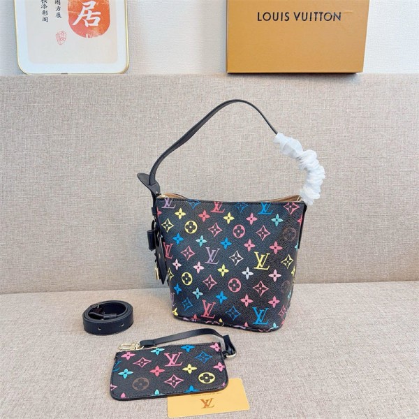 Lv ルイヴィトンブランドハンドバッグ斜め掛けカバン ハイブランド財布 3点セットブランド手持ちバッグ鞄 ブランドミニバッグ かわいい バケットバッグ