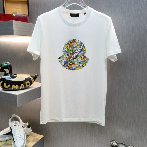 モンクレールブランドtシャツメンズ ファッション 高品質 半袖 tシャツ 上着 コットン 肌に優しい tシャツ トップス オーバーサイズ ゆったり tシャツ