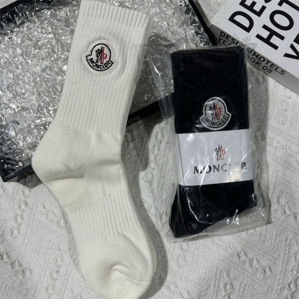 Moncler モンクレールハイブランド ソックス 綿製ブランド ストッキング 大人気ブランドミドルソックス 高品質上質な コットン ソックス くつした