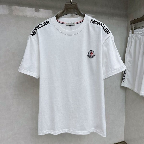 Moncle* モンクレールハイブランドTシャツメンズ 夏服半袖 上下 セット ゆったり ジャージ メンズ 上下 ハーフパンツ M - 5XL セットアップ メンズ 刺繍スウェット メンズ 上下セット 大きいサイズ 吸汗速乾 部屋着 オフルームウエア