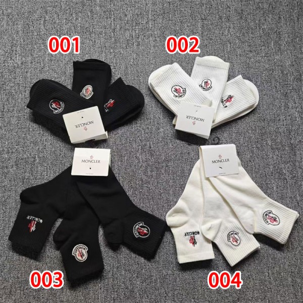 Moncler モンクレールハイブランド ソックス 綿製レディース向け 靴下 かわいいブランド ストッキング 大人気上質な コットン ソックス くつした