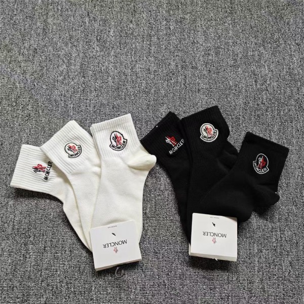 Moncler モンクレールハイブランド ソックス 綿製レディース向け 靴下 かわいいブランド ストッキング 大人気上質な コットン ソックス くつした