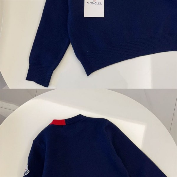 Moncler モンクレールブランド子供服 セーター ニット トップス キッズ 男の子 女の子 長袖 プルオーバー 子供 トレーナー 90 - 150cm ニットセーター ガールズ ボーイズ パーカー ジュニア トップス tシャツ ベビー服 春秋冬 通園 通学