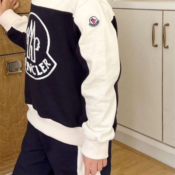 Moncler モンクレールブランド子供服 ジャージ 2点セット 上下セット セットアップ 100 - 160cm パーカー アウター スウェット 女の子 運動着 キッズ服 スポーツウェア 上下 パンツ ガールズ カジュアル ダンス キッズ 春秋 長袖 普段着 衣装