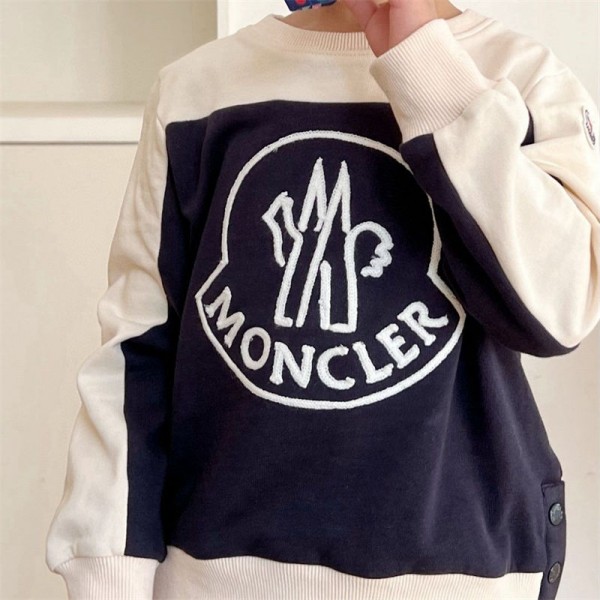 Moncler モンクレールブランド子供服 ジャージ 2点セット 上下セット セットアップ 100 - 160cm パーカー アウター スウェット 女の子 運動着 キッズ服 スポーツウェア 上下 パンツ ガールズ カジュアル ダンス キッズ 春秋 長袖 普段着 衣装