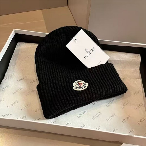 Moncler モンクレールブランドニット帽 ニットキャップ メンズ ボックスロゴ 帽子 ビーニー スケーター ブランド ストリート スケボー 秋 冬 スノボ スキー