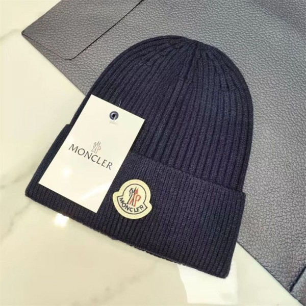 Moncler モンクレールブランドニット帽 ニットキャップ メンズ ボックスロゴ 帽子 ビーニー スケーター ブランド ストリート スケボー 秋 冬 スノボ スキー