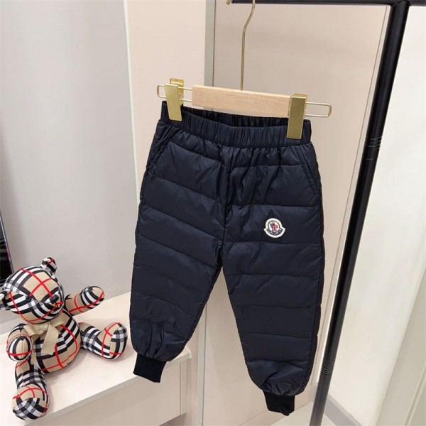 モンクレール ダウンパンツ 男の子 女の子 ベビー 100 - 160cm 防寒 防風 ブランドMoncler ロングパンツ キッズ 中綿パンツ 冬 雪遊び ズボン 子供 暖かい 厚手 撥水 アウトドア 中綿入り ふわふわ 無地 通園 通学 軽量