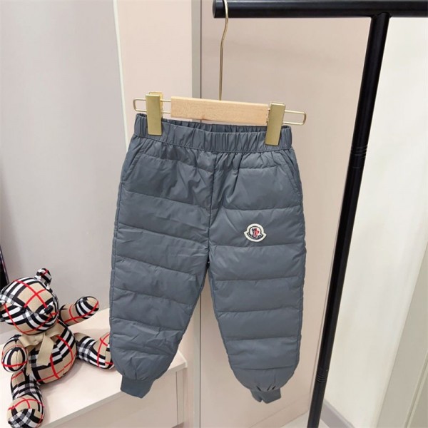 モンクレール ダウンパンツ 男の子 女の子 ベビー 100 - 160cm 防寒 防風 ブランドMoncler ロングパンツ キッズ 中綿パンツ 冬 雪遊び ズボン 子供 暖かい 厚手 撥水 アウトドア 中綿入り ふわふわ 無地 通園 通学 軽量