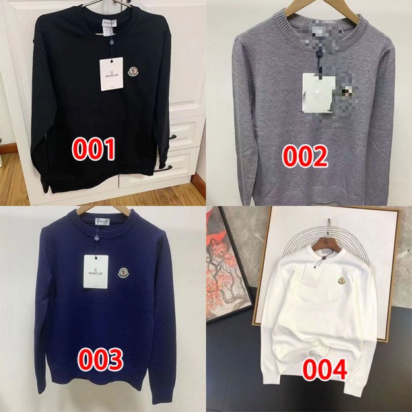 Moncler モンクレールブランドセーター メンズ ニット クルーネック レディース 秋冬服 トップス カジュアル 暖かい 無地 ケーブル編み カジュアル ビジネス 長袖 セーター 男女兼用 防寒着 秋冬 M - 2XL