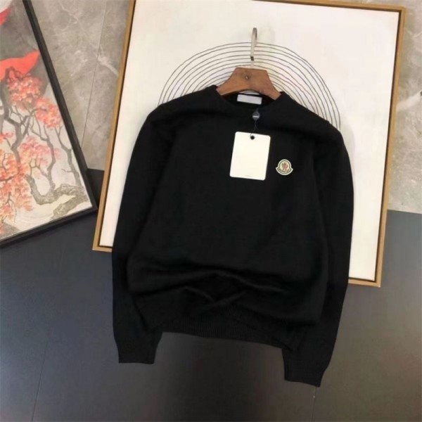 Moncler モンクレールブランドセーター メンズ ニット クルーネック レディース 秋冬服 トップス カジュアル 暖かい 無地 ケーブル編み カジュアル ビジネス 長袖 セーター 男女兼用 防寒着 秋冬 M - 2XL