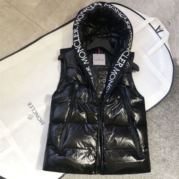 Moncler モンクレールブランド 中綿ダウンベスト 防寒アウター フード付き カジュアル ジップアップ 2ポケット ゴルフ アウトドア スポーツ S - 2XL