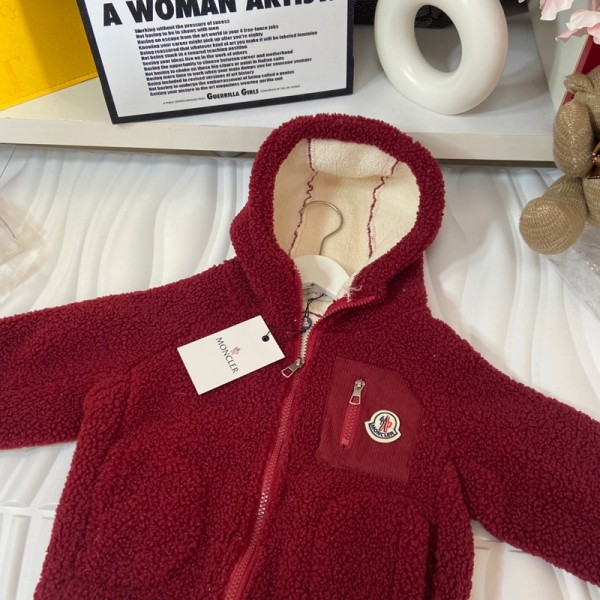 ブランドモンクレール赤ちゃん秋冬服 子供フリースジャケット 裏起毛 フード付き ジップアップ Monclerキッズボアコート 90-170cm 暖かい オーバーコート アウター 幼児 女の子 ギフト 冬 必需品