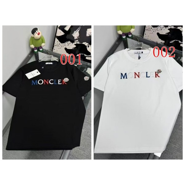 ハイブランドMoncler モンクレールペアルックtシャツ 夏 ブランド半袖tシャツ ハイブランド 刺繍tシャツ 偽物 レディースメンズ 大人の上質Tシャツ S-5XL