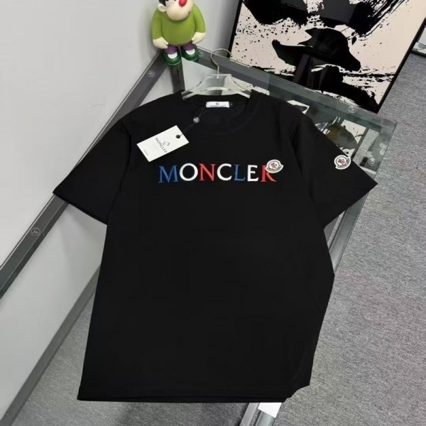 ハイブランドMoncler モンクレールペアルックtシャツ 夏 ブランド半袖tシャツ ハイブランド 刺繍tシャツ 偽物 レディースメンズ 大人の上質Tシャツ S-5XL