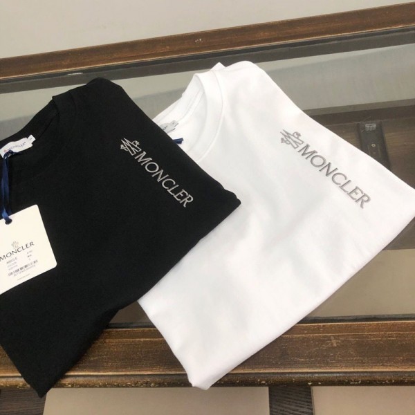 Moncler モンクレールブランド黒白tシャツ上着カジュアル ブランドペアルックtシャツ 高品質 韓国 tシャツ ブランド 服 コピー 激安屋 XS-5XL