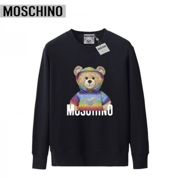 モスキーノ プルオーバーブランドかわいい Moschino 長袖シャツ 冬秋 裏起毛 裏起毛なし カジュアル パーカー 男女兼用 ゆったり トレーナー