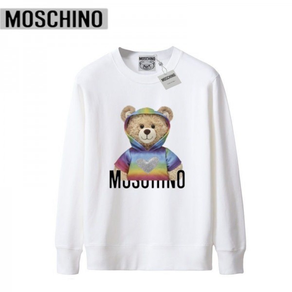 モスキーノ プルオーバーブランドかわいい Moschino 長袖シャツ 冬秋 裏起毛 裏起毛なし カジュアル パーカー 男女兼用 ゆったり トレーナー