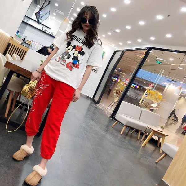 Moschino モスキーノブランドtシャツ 上着 カットソー コピーブランドペアルック服 コピー 激安 大人の上質Tシャツ ユニセック 激安 ブランドトップス S¬4XL 