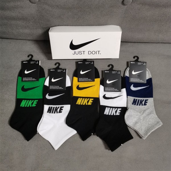 Nike ナイキレディース向け 靴下 かわいいコットン 靴下 メンズ 通気性ブランドミドルソックス 高品質浅口ソックス 女の子好き 韓国
