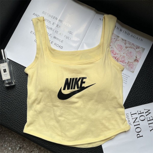 Nike ナイキハイブランドキャミソール ショート丈 カップ付き レディース タンクトップ へそ出し インナー ベスト ノースリーブ ベアトップ チューブトップ S - L
