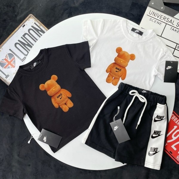 Nike ナイキブランド夏服 子供服 キッズ セットアップ 男の子 半袖 Tシャツ ハーフパンツ スポーツウェア 90-160CM 上下 2点セット キッズＴシャツ 男の子 カジュアル ジャージ ボーイズ 通学