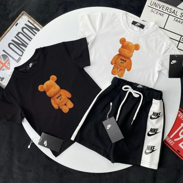 Nike ナイキブランド夏服 子供服 キッズ セットアップ 男の子 半袖 Tシャツ ハーフパンツ スポーツウェア 90-160CM 上下 2点セット キッズＴシャツ 男の子 カジュアル ジャージ ボーイズ 通学