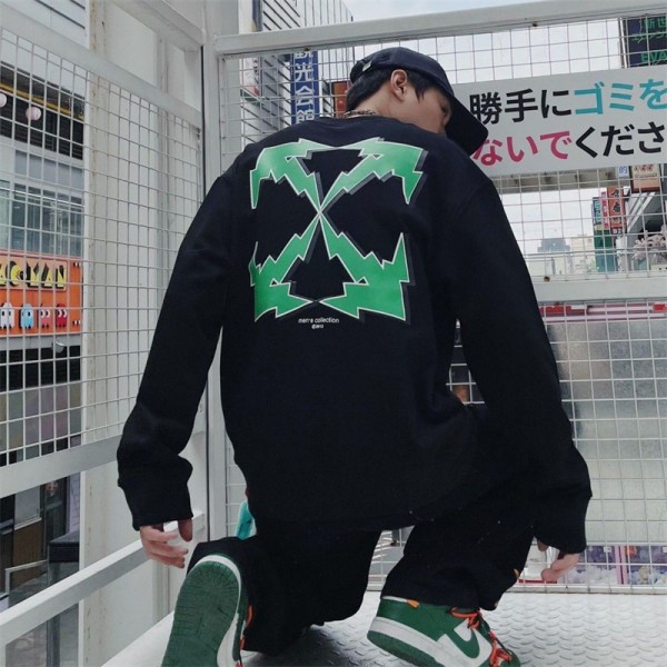 Off-White オフホワイトオーバーサイズパーカーブランドレディースメンズプルオーバーブランドハイブランド秋冬服パーカー トレーナースウェットパーカー サイズ：S-5XL スタイル：裏起毛 裏起毛なし