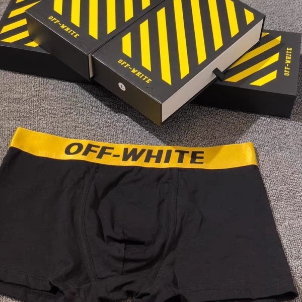 オフホワイト ボクサーパンツ off-white ブランド メンズ パンツ 下着 3枚セット 綿ボクサーブリーフ 前閉じ 抗菌防臭 吸汗 通気性 吸水速乾 蒸れない 男性 肌着 ストレッチ ローライズ オールシーズン 大きいサイズ M-2XL