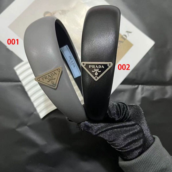 Prada プラダカチューシャブランドかわいいハイブランドバンド存在感抜群ブランドバナナクリップ髪アレンジかわいいヘアピンハイブランド