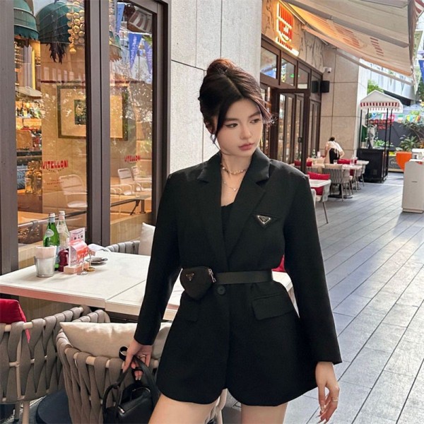 Prada プラダ ブランドレディース 洋服 スーツ セット ズボン パンツスーツ 長袖 テーラードジャケット レジャー スリム 春 秋 冬 通勤 事務服 結婚式 ビジネス用 面接 おおきいサイズ S - L