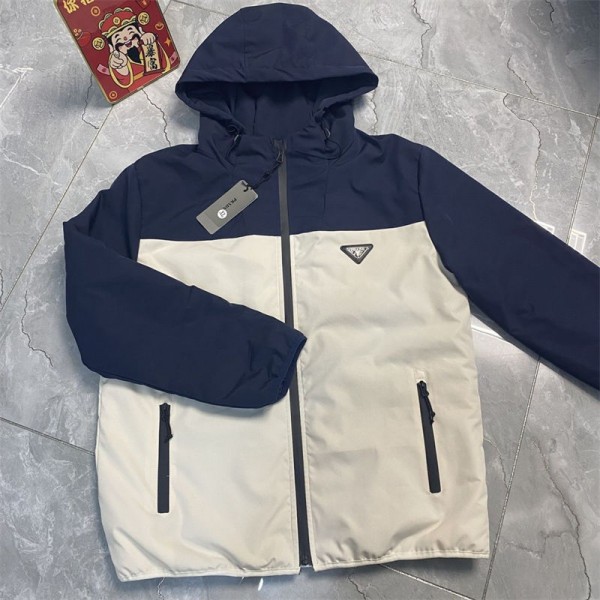 Prada プラダハイブランド中綿ジャケット メンズ 中綿ジャケット アウターコート メンズ 冬服 アウトドア ユニセックス L - 4XL 軽量 厚手 立ち襟 ダウン中綿 防寒 防風 アウター 軽量 暖かい アウター 男女兼用