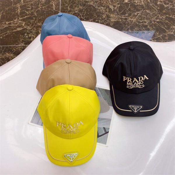 Prada プラダ ブランド ユニセックス 野球キャップ 韓国 ブランド日焼け止め帽子 ファッション 帽子 紫外線防止 UV対策 深め 小顔効果 SNS話題 芸能人着用