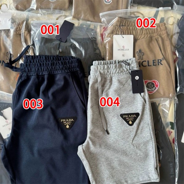 ブランドモンクレール ショートパンツ メンズ Prada ハーフパンツ トレーニングパンツ 短パン スポーツ ジム 伸縮性 吸汗 速乾 三分丈 ひざ上丈 膝上 無地 純色 普段着 夏 スウェットショーツ S - 5XL