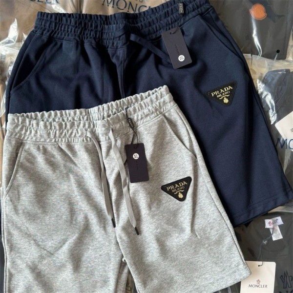 ブランドモンクレール ショートパンツ メンズ Prada ハーフパンツ トレーニングパンツ 短パン スポーツ ジム 伸縮性 吸汗 速乾 三分丈 ひざ上丈 膝上 無地 純色 普段着 夏 スウェットショーツ S - 5XL