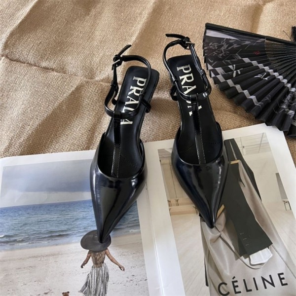 プラダサンダル 履きやすい 歩きやすい 靴づれしにくい ブランド prada ミュール 痛くない ストラップ アンクル ゴムフィット サテン フラット ぺたんこ 低反発 クッション サンダル 225¬260cm