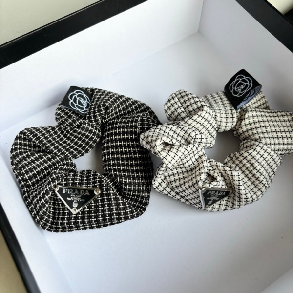 Prada プラダブランドシュシュ ヘアゴム 髪ゴム ボリューム ヘアアクセサリー 大きめ おしゃれ 大人 髪留め レディース エレガント 髪飾り 静電気防止 髪に優しい