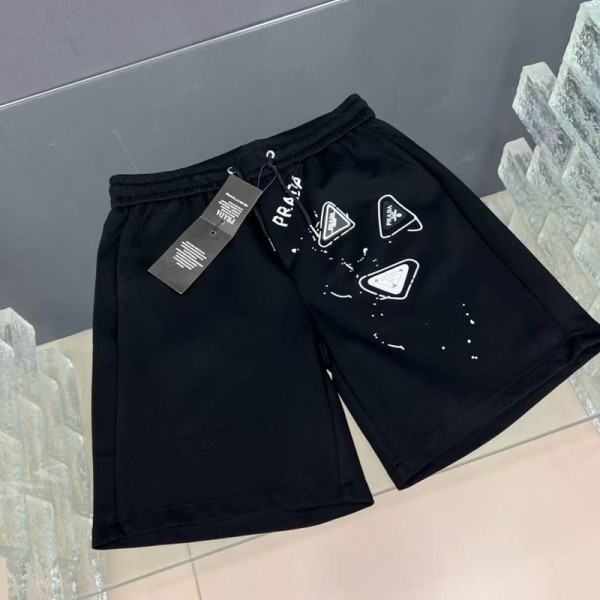 ブランドプラダ Prada メンズ ハーフパンツショートパンツ ショーツ ストレッチ 軽量 通気性 ポケット付き 夏用 スポーツ ランニング ジム ルームウェア M-5XL