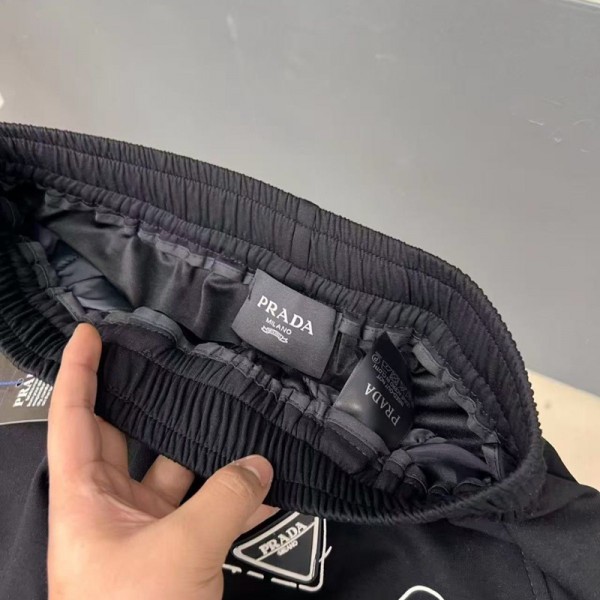 ブランドプラダ Prada メンズ ハーフパンツショートパンツ ショーツ ストレッチ 軽量 通気性 ポケット付き 夏用 スポーツ ランニング ジム ルームウェア M-5XL