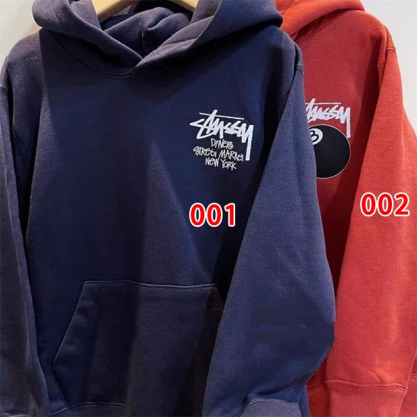 Stussy ステューシーブランドパーカー 子供 コピーハイブランド キッズ服 プルオーバーパーカー偽物スウェット 裏起毛 ハイブランド秋冬 ボーイズ 服 コピー100 - 160cm