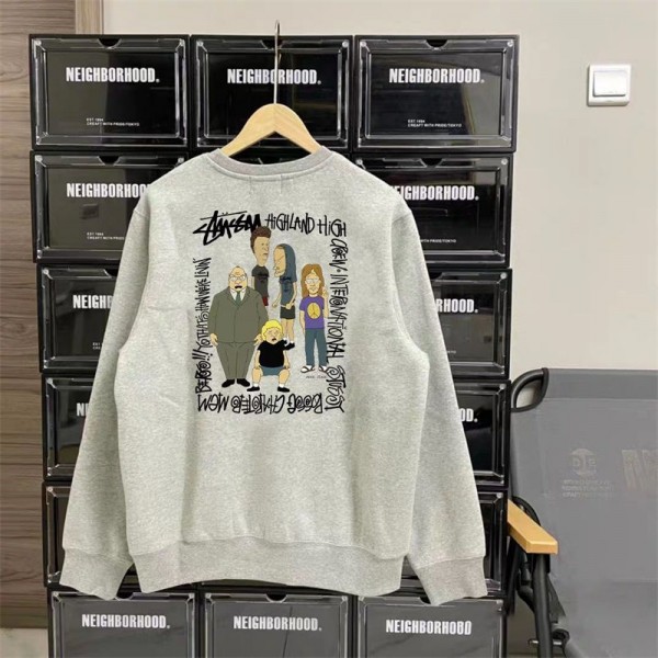 Stussy ステューシーブランドパーカー 長袖ニット 子供 ベビー服 パーカーコート トレーナー子供 大きいサイズ 厚手 春秋 100cm-160cm 暖かい おしゃれ 流行り